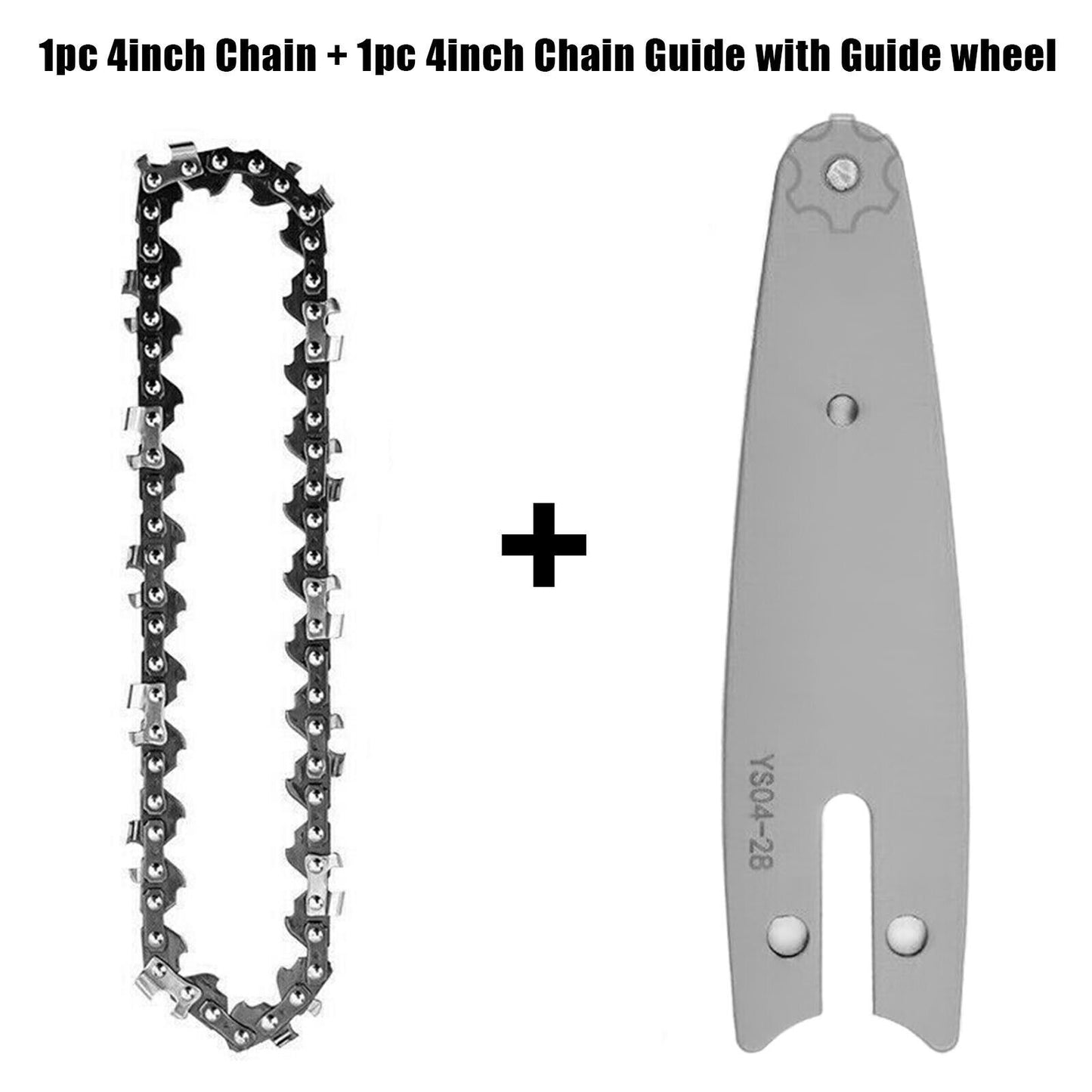 4" 4 inch Chainsaw Chain and bar Fit Ebay Cordless Chain Saw with 28 links 1/4‘