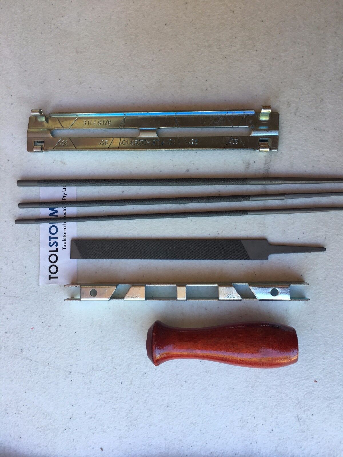 Chainsaw Chain Files Guide Kit Flat 13/64" Depth Gauge Sharpening for 3/8" chain