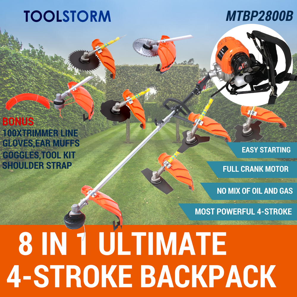 Backpack Snipper 4-STROKE Backpack Brushcutter Whipper Snipper Hedge Trimmer Polesaw Mu ...
