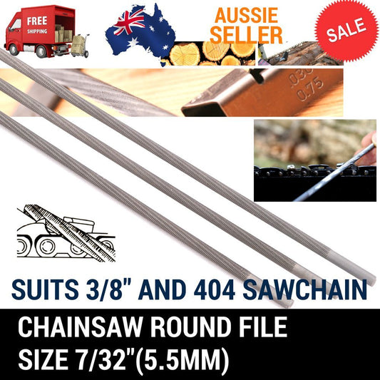 7/32" 5.5mm CHAINSAW CHAIN ROUND FILES 3/8 & 404 Stihl BAUMR-AG Sharpening