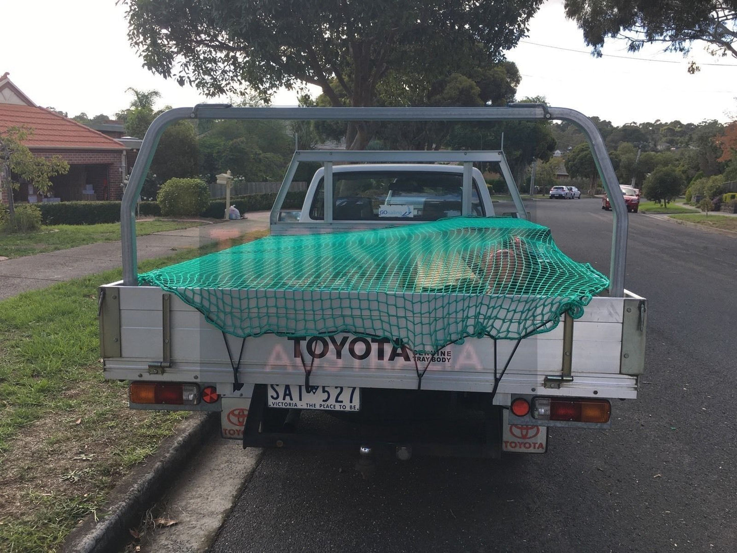 2X CARGO NET 2X3 UTE TRAILER TRUCK 2MX3M NYLON 35MM MESH BUNGEE CORD 15PC HOOK