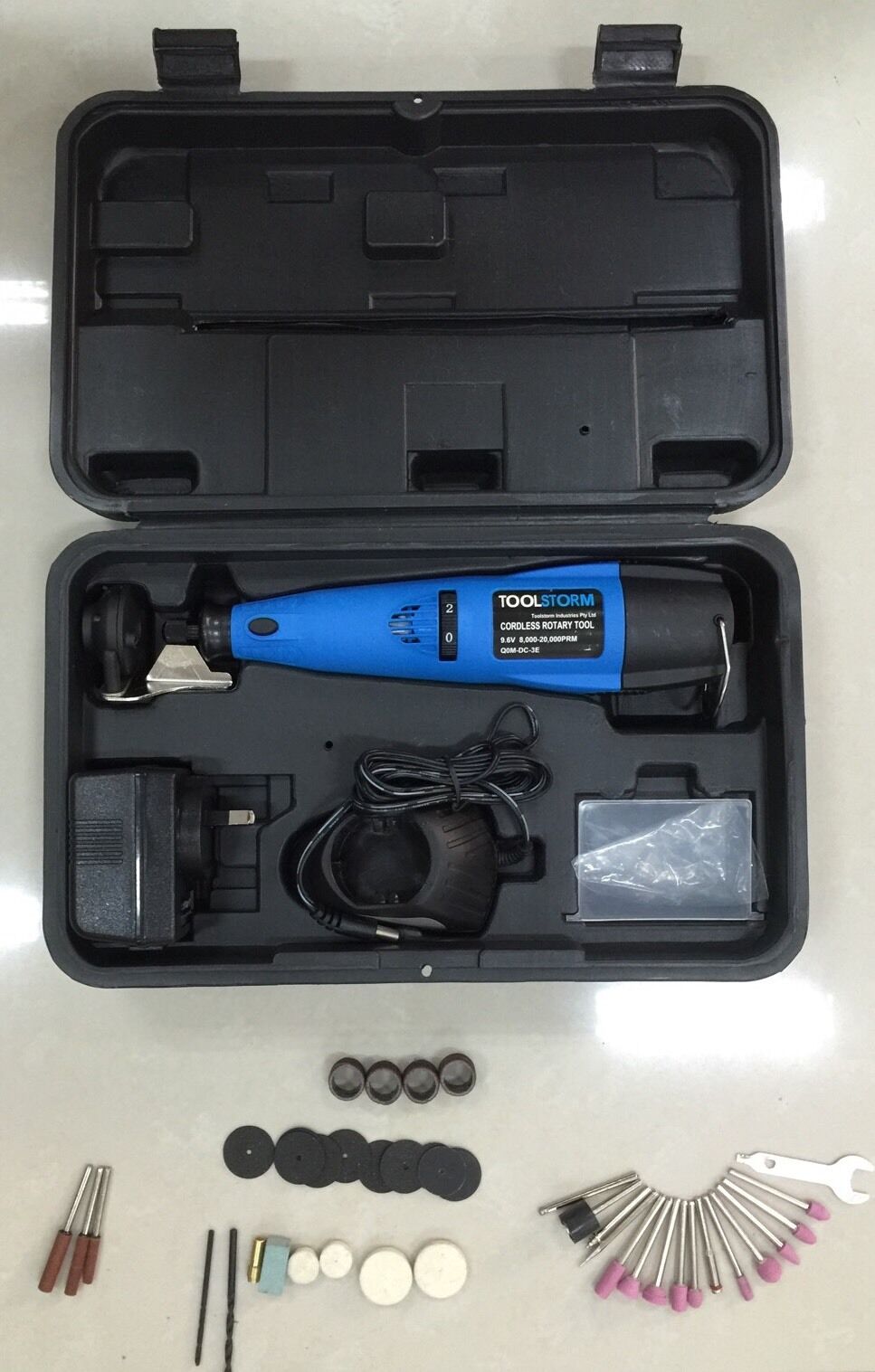 CORDLESS ROTARY TOOL 48PC MINI GRINDER SANDER POLISHER CUTTER DRILL LED LIGHT