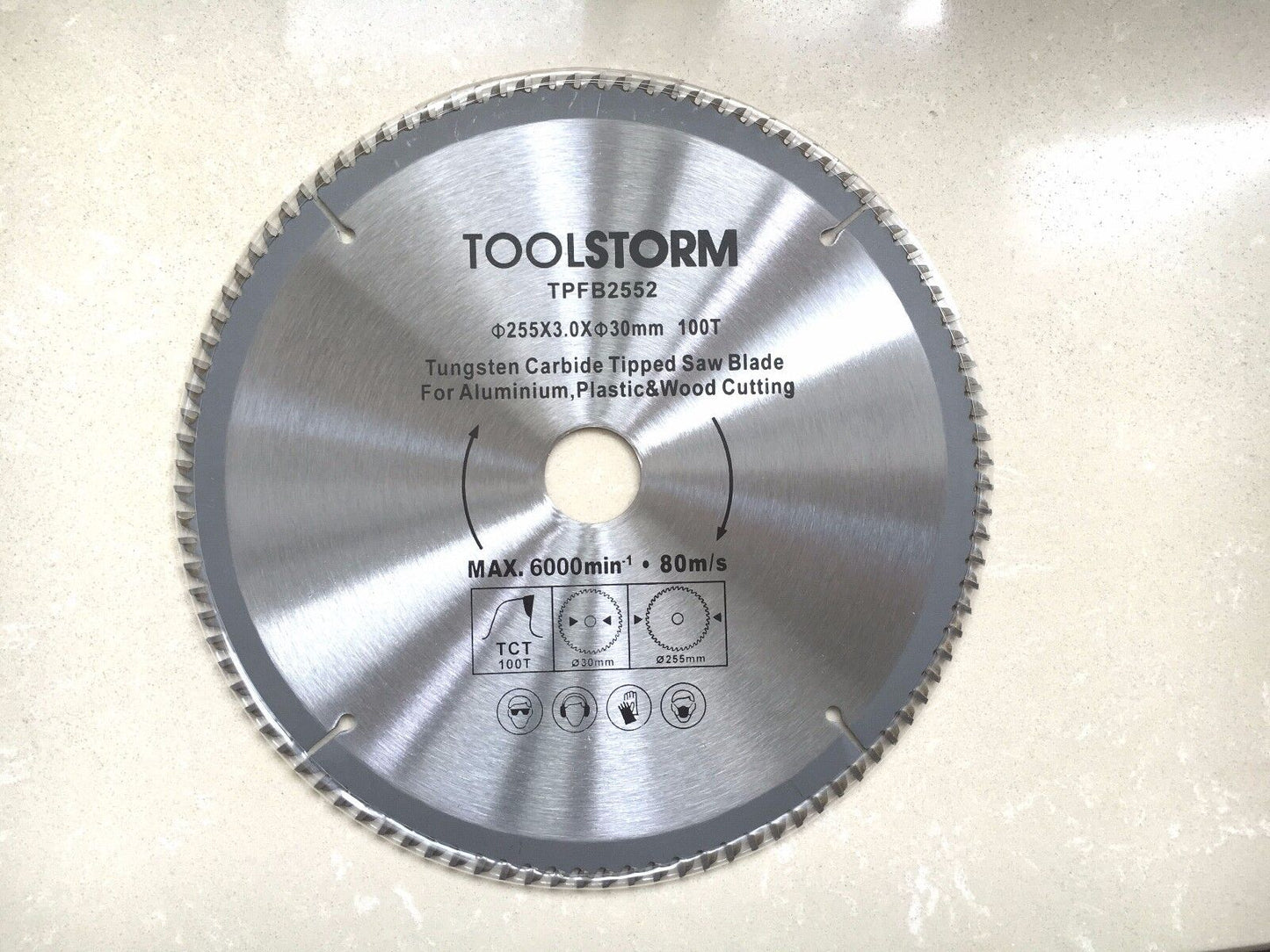 2PC TCT Drop Saw/Compound Mitre Saw Blade 10"255mm 100T ALUM 64T TIMBER Arbor 30