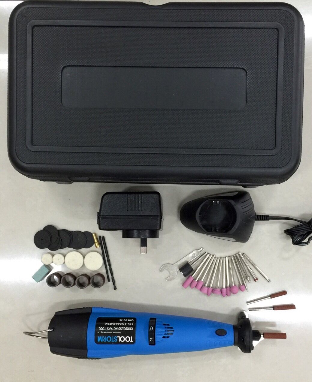 CORDLESS ROTARY TOOL 48PC MINI GRINDER SANDER POLISHER CUTTER DRILL LED LIGHT