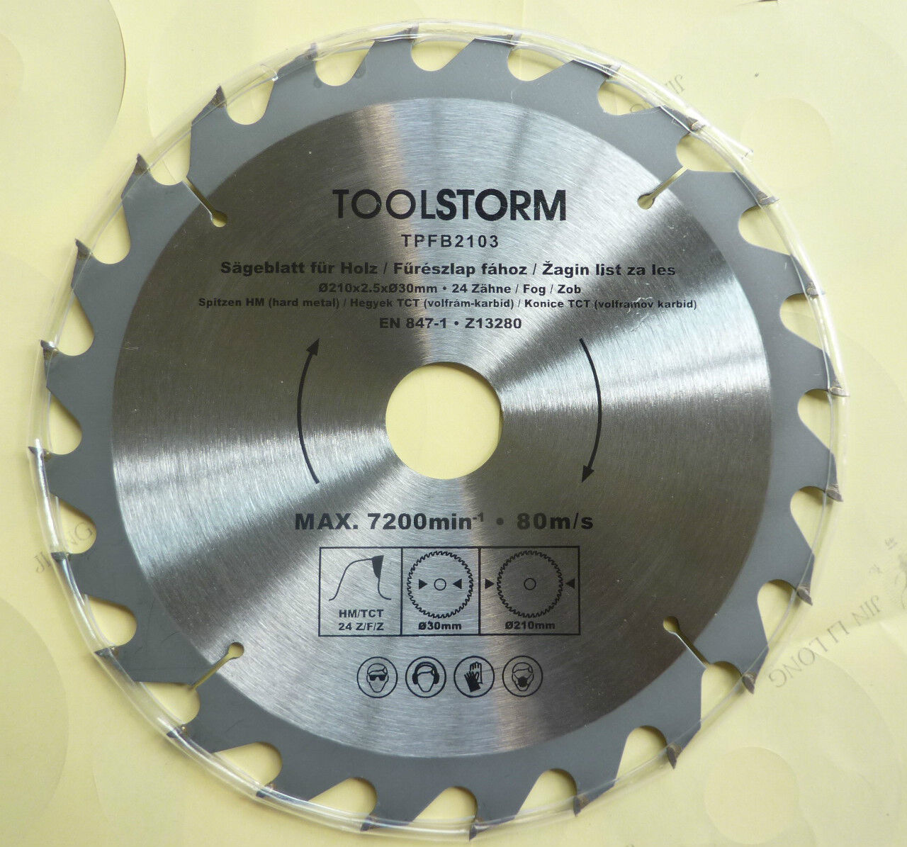 3PC TCT Drop Saw/Compound Mitre Saw Blade 210mm 24T,48T,60T Bore 30/25.4/16/10