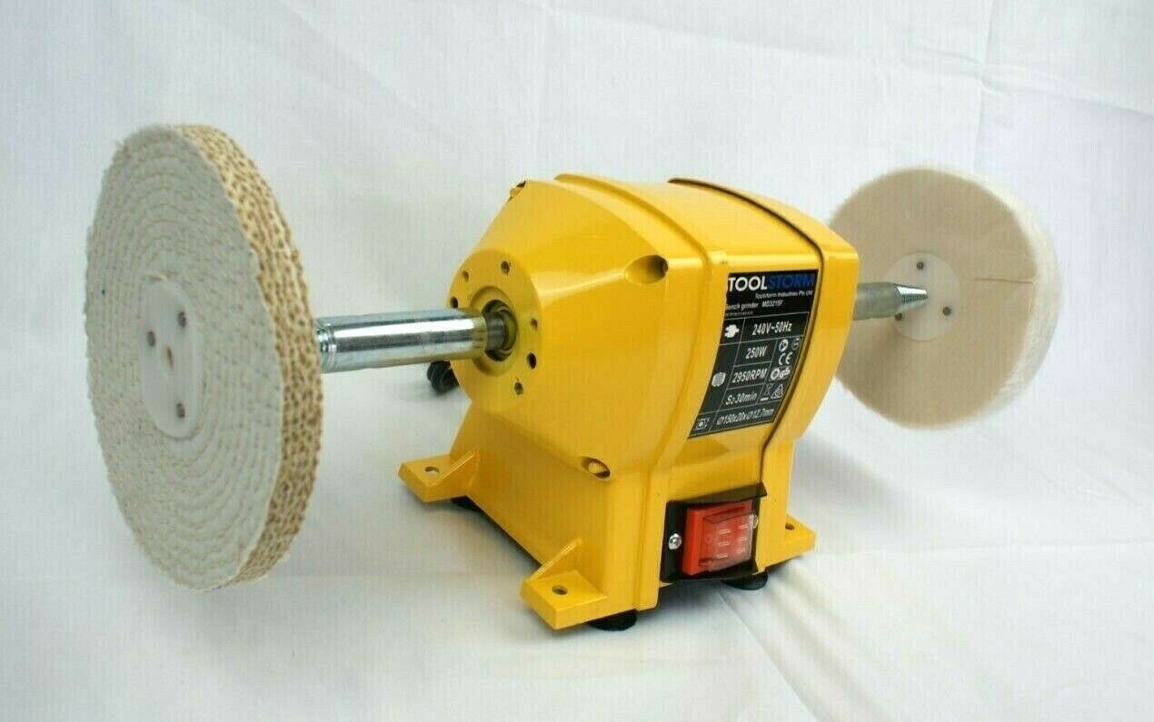 150mm Induction Bench Grinder Bench Polisher With 6" Metal Polishing Kit Machine