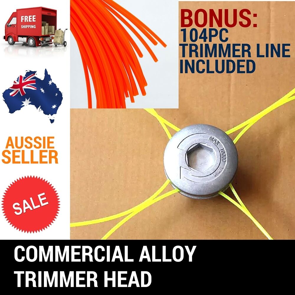 W/LINE ALLOY TRIMMER HEAD Fit YARD FORCE 33CC LINE TRIMMER GMT09-AU GT A42 GTA42