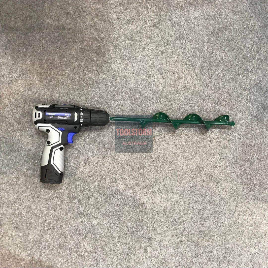 Small Garden Auger Planter Ø50mm x 380mm Post Hole Digger Attache to Power Drill