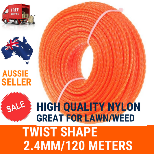 Commercial Spiral Twist Trimmer Line 2.4mm, 2.7mm, 3.0mm Whipper Snipper Cord