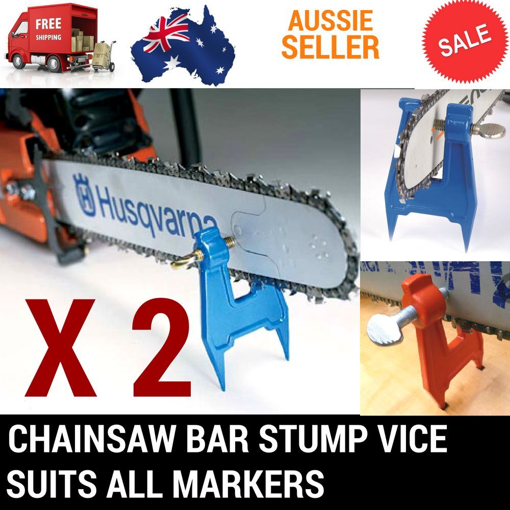 2X CHAINSAW CHAIN STUMP FILE VISE FOR CHAINSAW SHARPENER
