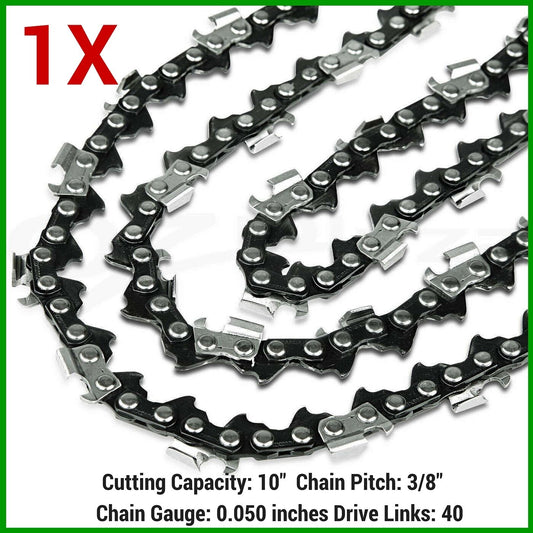 1XChainsaw Chain 10"  3/8LP 050 40DL Fit 909 26cc Pole Trimmer Saw PS26W