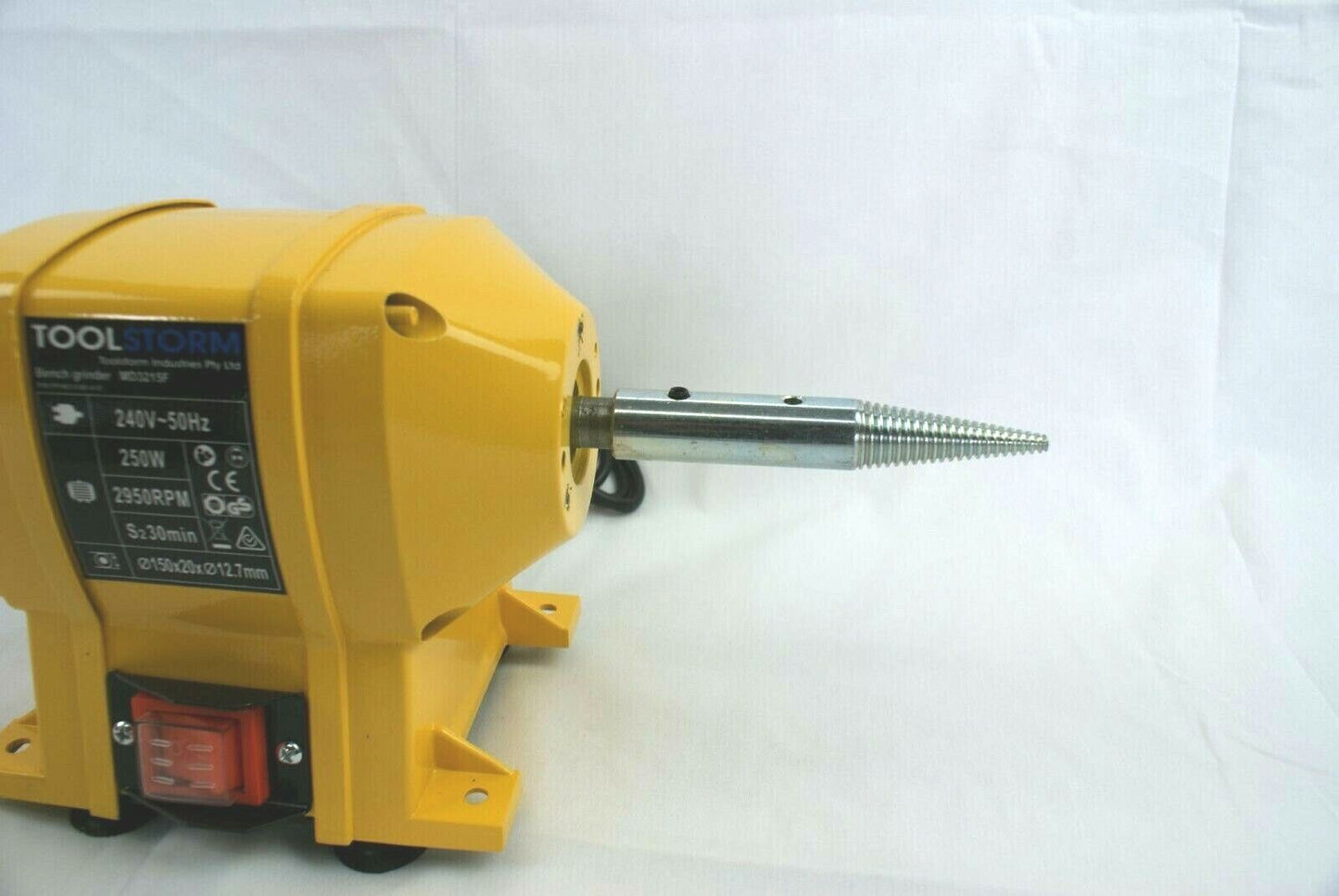 BENCH GRINDER 150MM INDUCTION HEAVY DUTY SHARPEN POLISHER & TAPERED SPINDLE SET