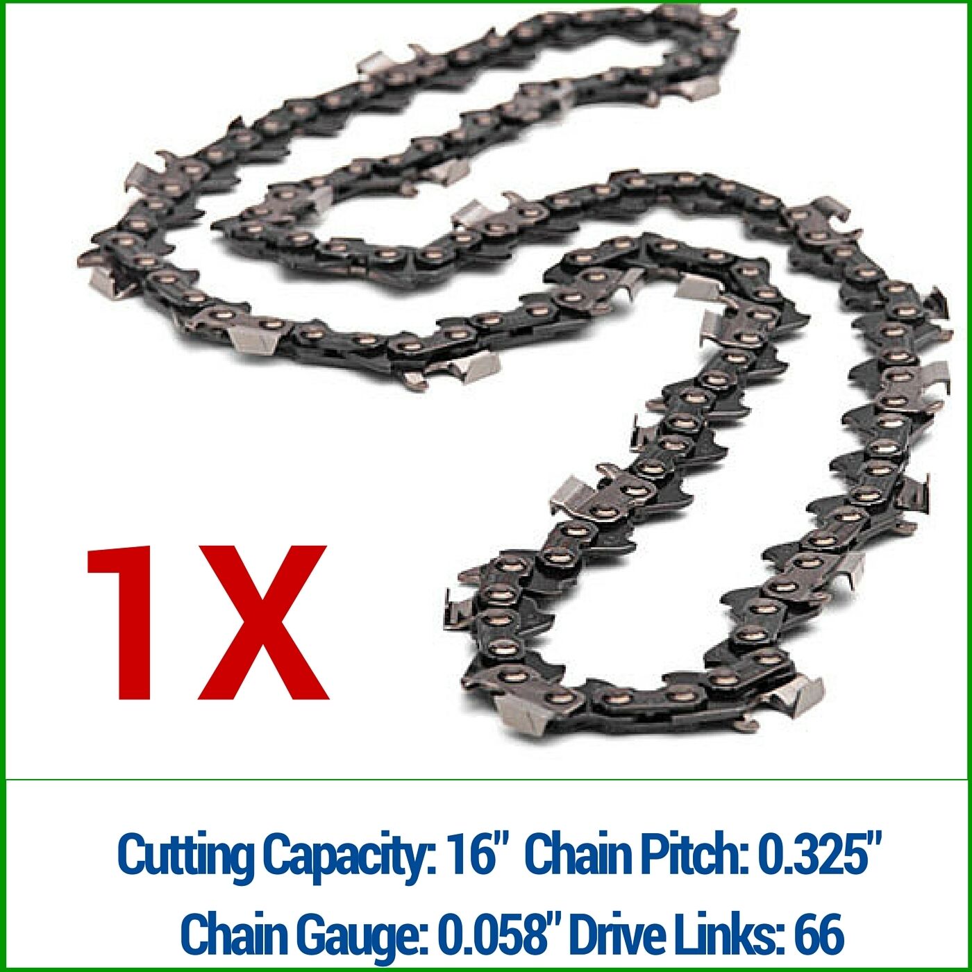 1 X CHAINSAW CHAIN Suit Giantz PRO 45cc 16" Bar E-Start Petrol Chainsaw