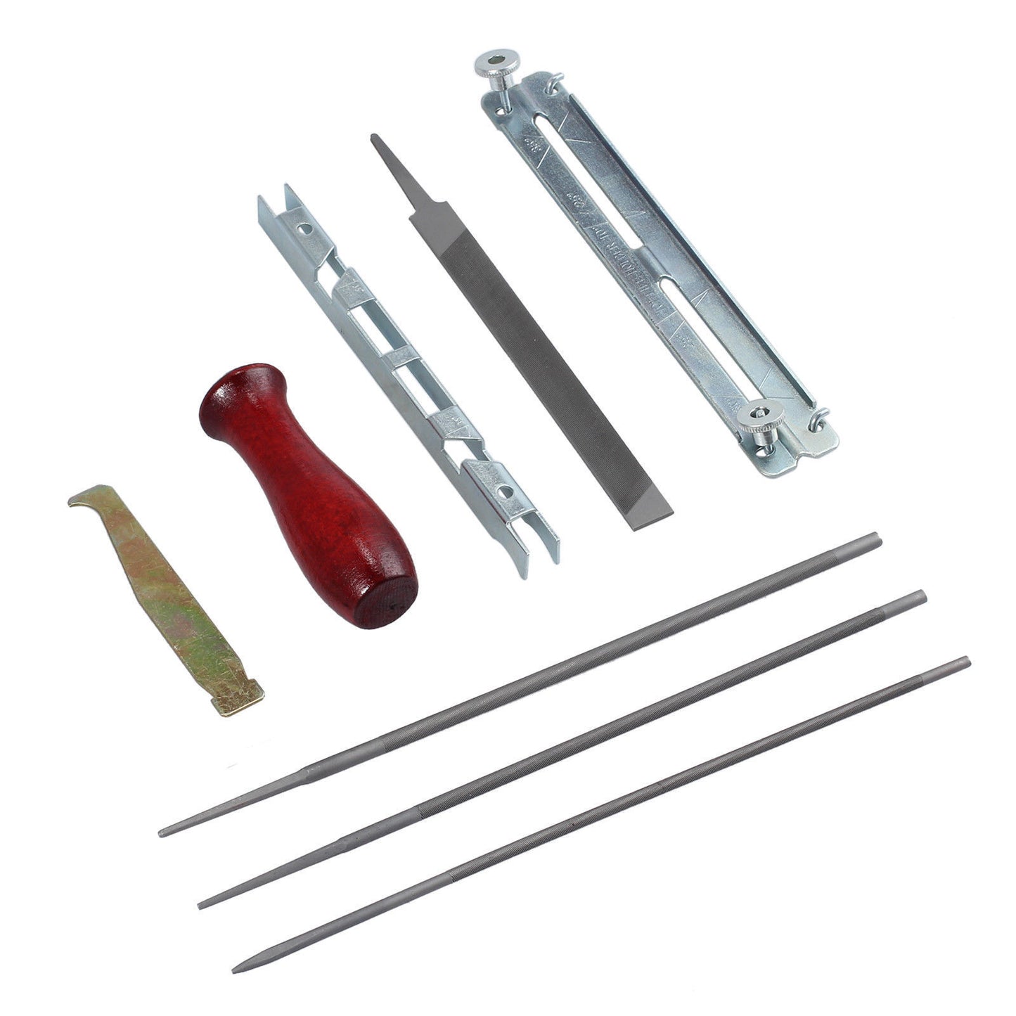 Chain Saw Sharpening Files Guide Kit Flat File Drop Center Depth Gauge Tool