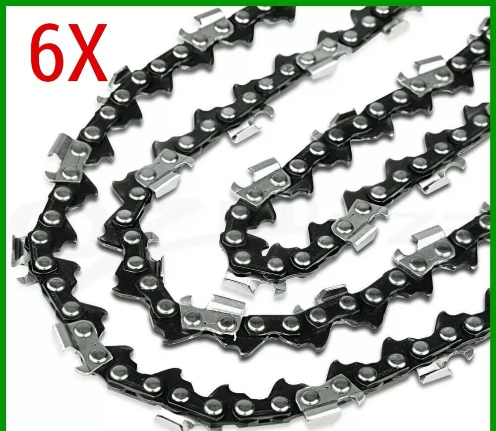 6x Chainsaw Chains For Aldi Gardenline YR-5802S   55473 16” BAR 54.6CC Chain Saw