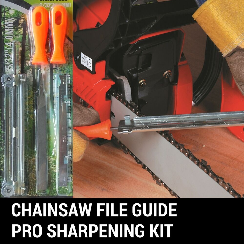 NEW CHAINSAW SHARPENING FILE GUIDE KIT 5/32 (4.0MM) SUITS STIHL BAUMR-AG ECHO