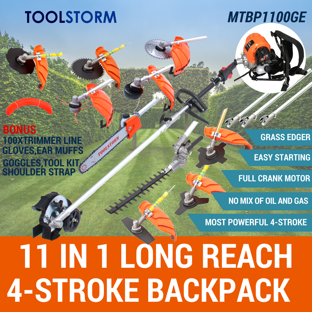 Backpack Snipper 4-STROKE Backpack Brushcutter Whipper Snipper Hedge Trimmer Polesaw Mu ...