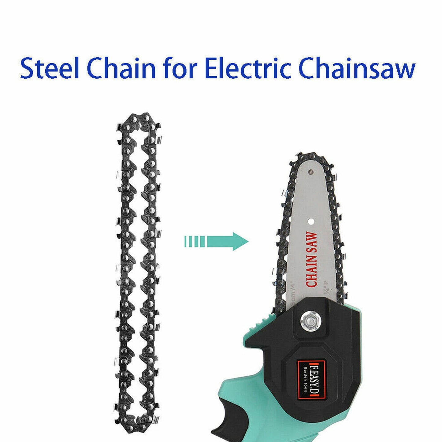 4" 4 inch Chainsaw Chain and bar Fit Ebay Cordless Chain Saw with 28 links 1/4‘