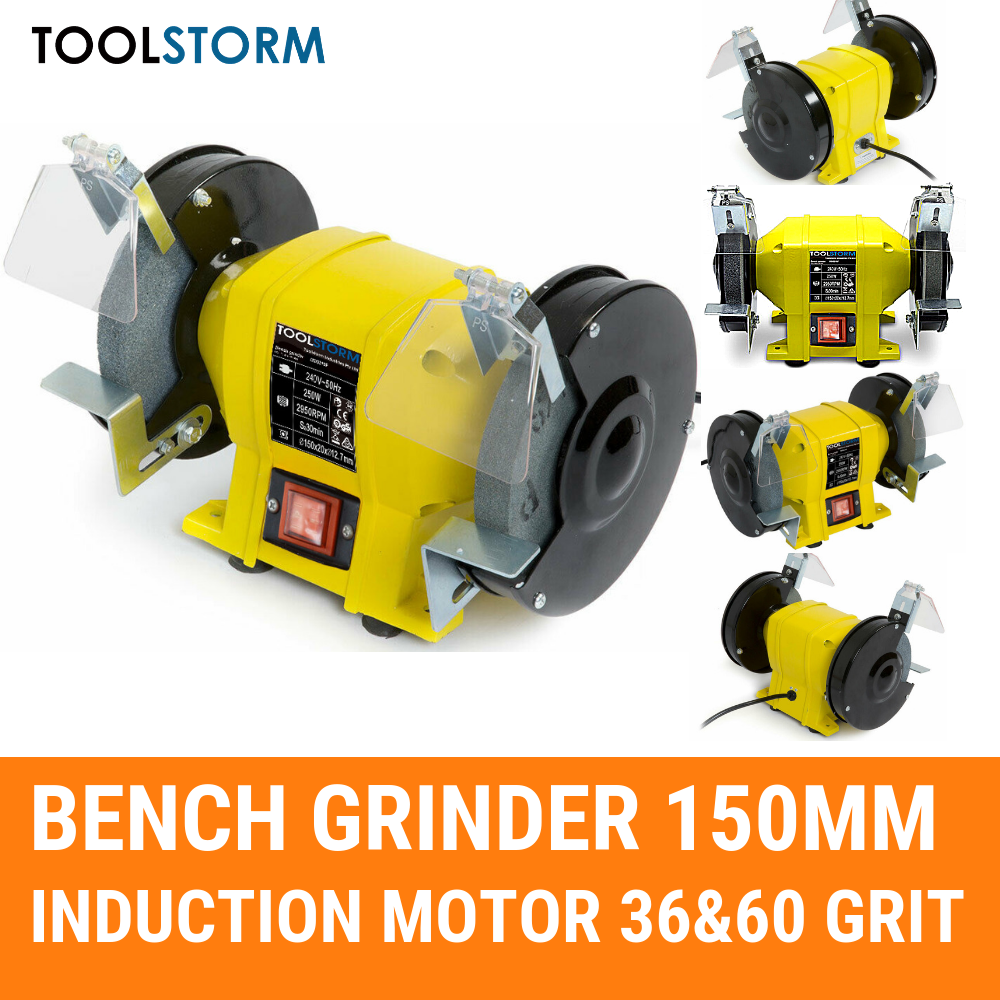 3 150W Mini Bench Grinder Polisher With TOOLSTORM 3 Metal