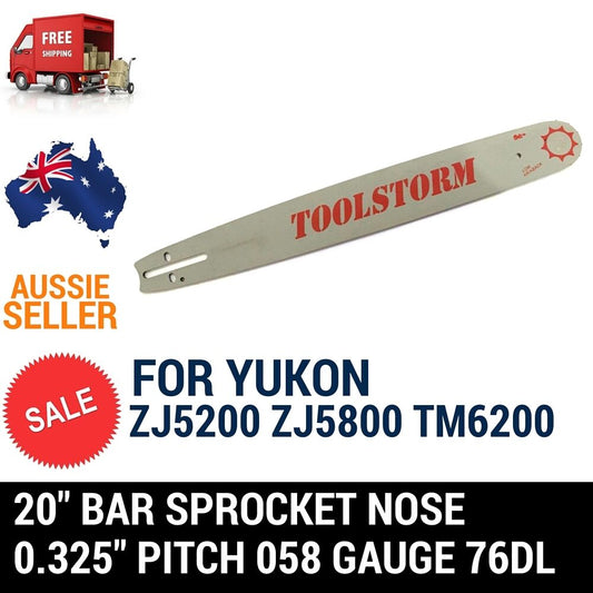 Chainsaw 20" GUIDE BAR ONLY 325 058 76DL for Raiden 20"-22" Bar Saw Chain ZM5200