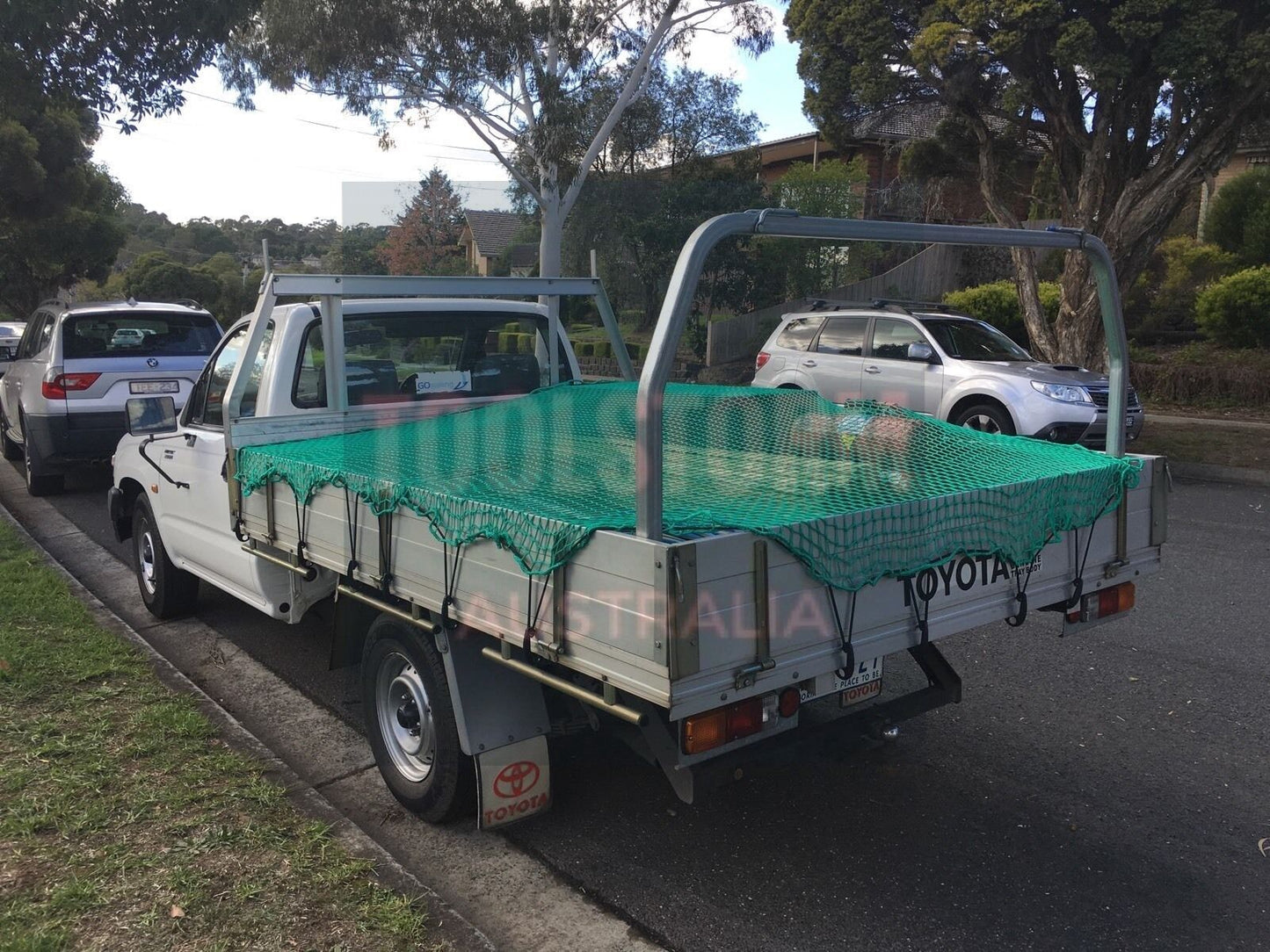 CARGO NET 2MX3M FREE 15PC HOOK UTE TRAILER TRUCK NYLON 35MM MESH BUNGEE CORD