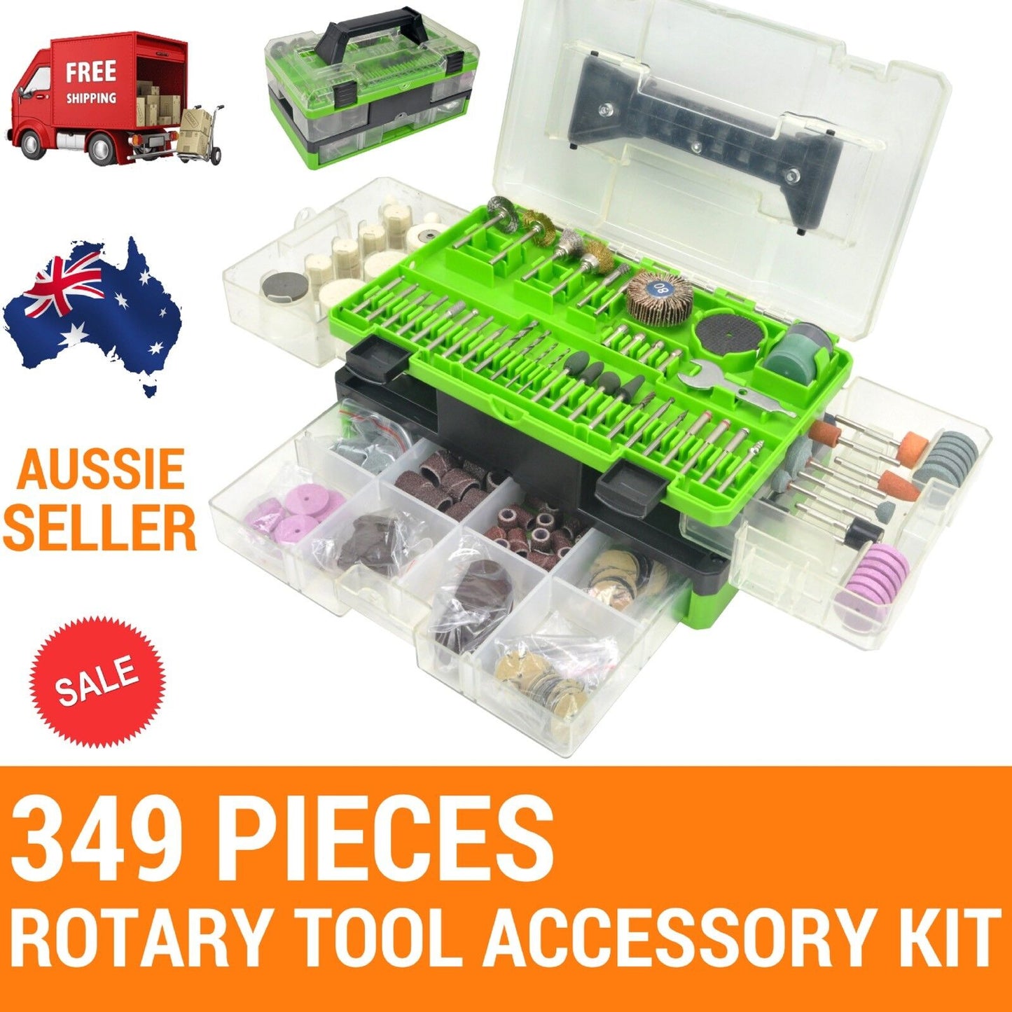 349 Rotary Tool Accessories Fit DREMEL,OZITO,Ryobi Mini Grinders,engaving,polish