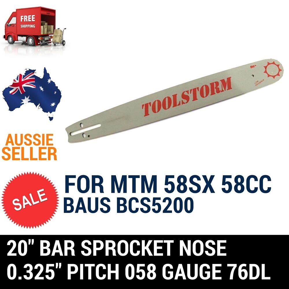 20'' CHAINSAW BAR 325 058 76DL Suits BAUS BCS5200, BCS5800A, BCS6150, BCS6500