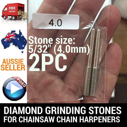 2 X 5/32 DIAMOND GRINDING STONES FOR CHAINSAW CHAIN SHARPENER OREGON STIHL ETC