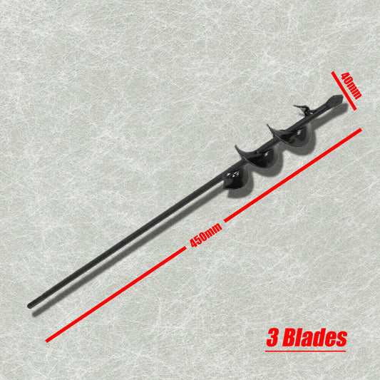 Small Garden Auger Planter Post Hole Digger Attache to Power Drill Ø40mm x 450mm