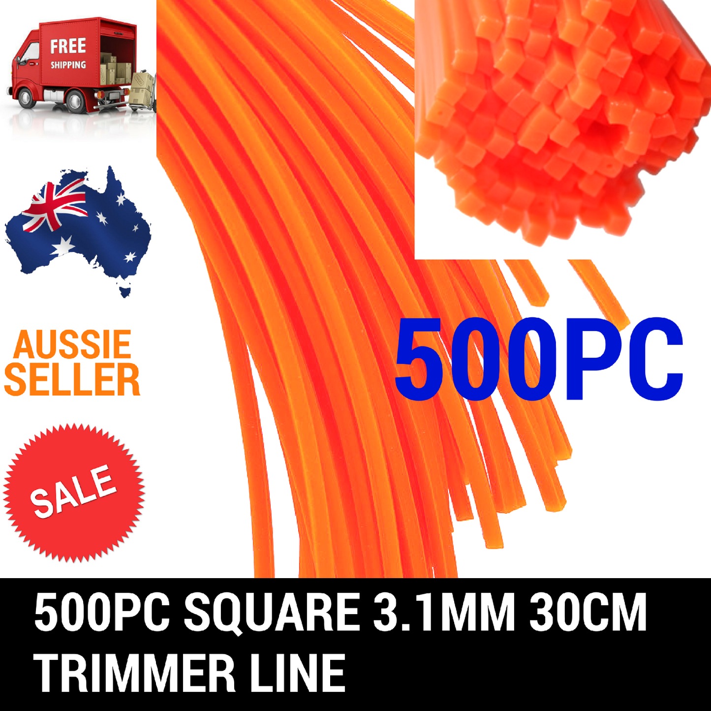 PRE-CUT 3.1MM 30CM TRIMMER LINE WHIPPER SNIPPER BRUSH CUTTER BRUSHCUTTER