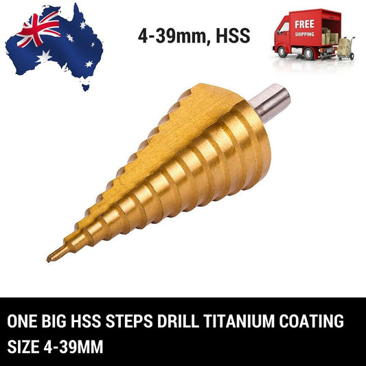 4-39mm Titanium Coated Big Step Drill High Speed Drill Bits HSS
