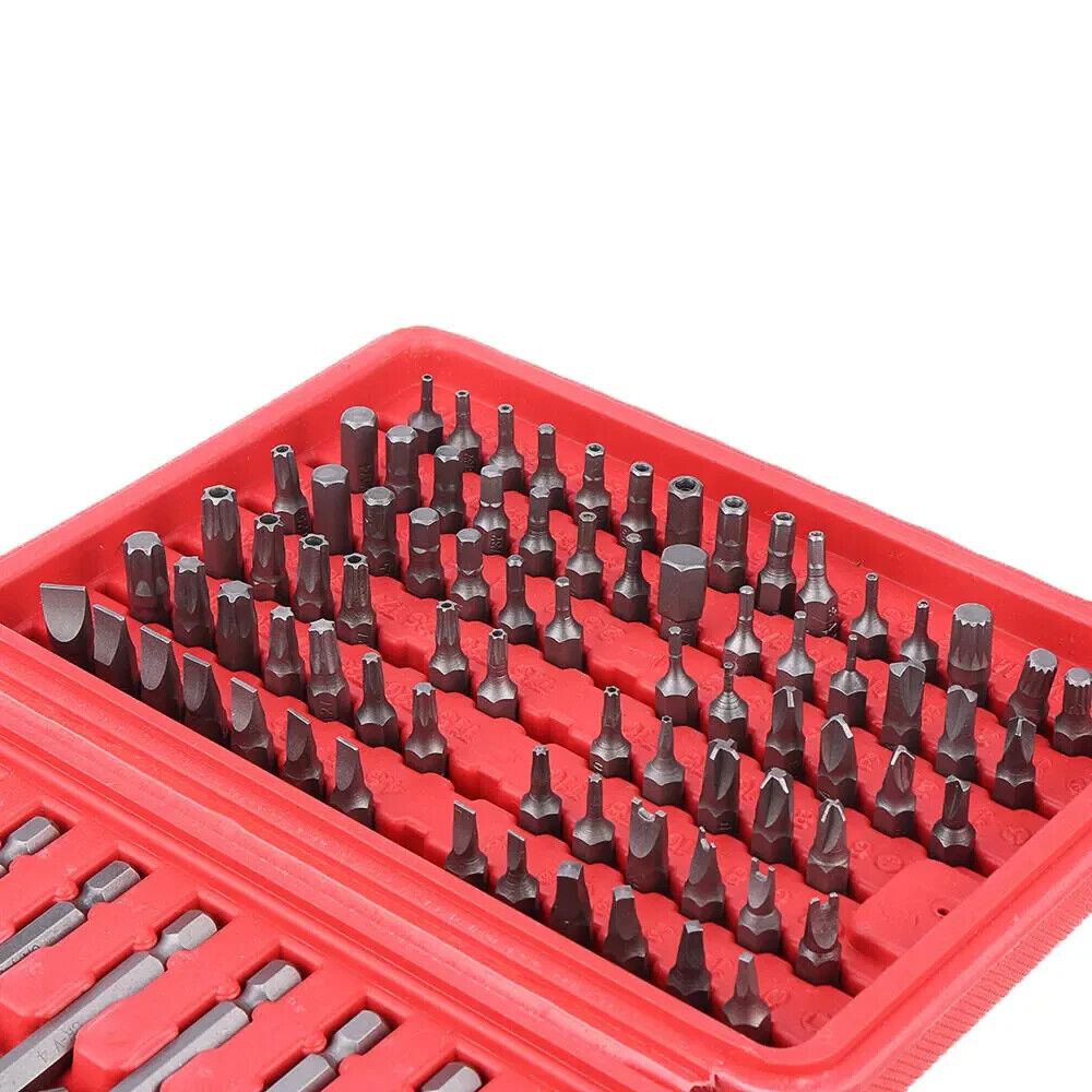 98pcs Torx Star Spline Hex Cross Slotted Screwdriver Bit Set Garage Repair Tool