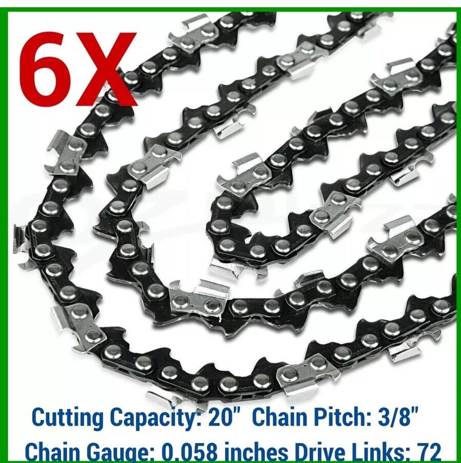 20" BAR AND 6 CHAIN COMBO FOR HUSQVARNA CHAINSAW,266,372,394,395XP,365,576 ETC