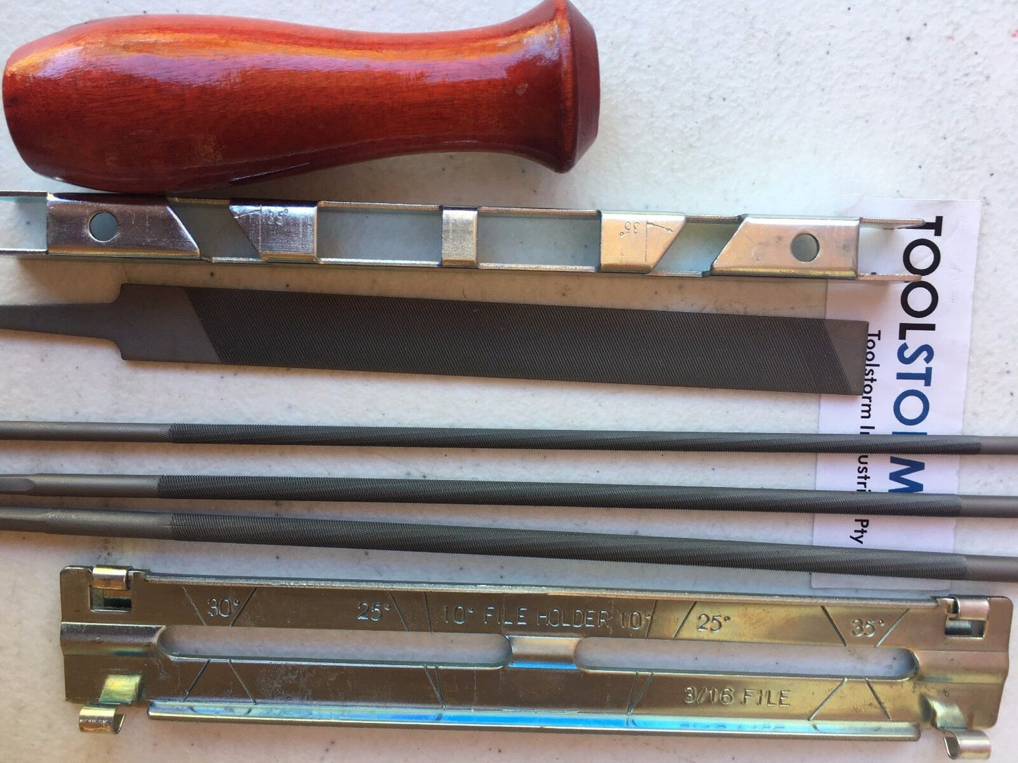 Chainsaw Chain Files Guide Kit Flat 13/64" Depth Gauge Sharpening for 3/8" chain