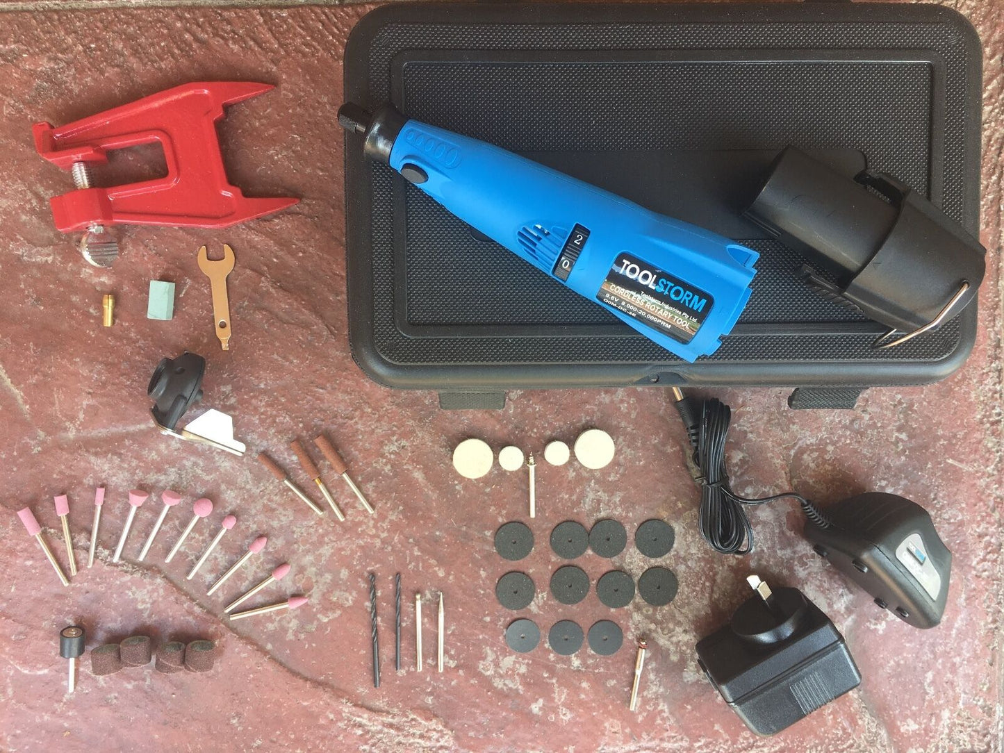 CORDLESS CHAINSAW CHAIN GRINDER SHARPENER ROTARY TOOL 48PC& STUMP VISE HUSQVARNA