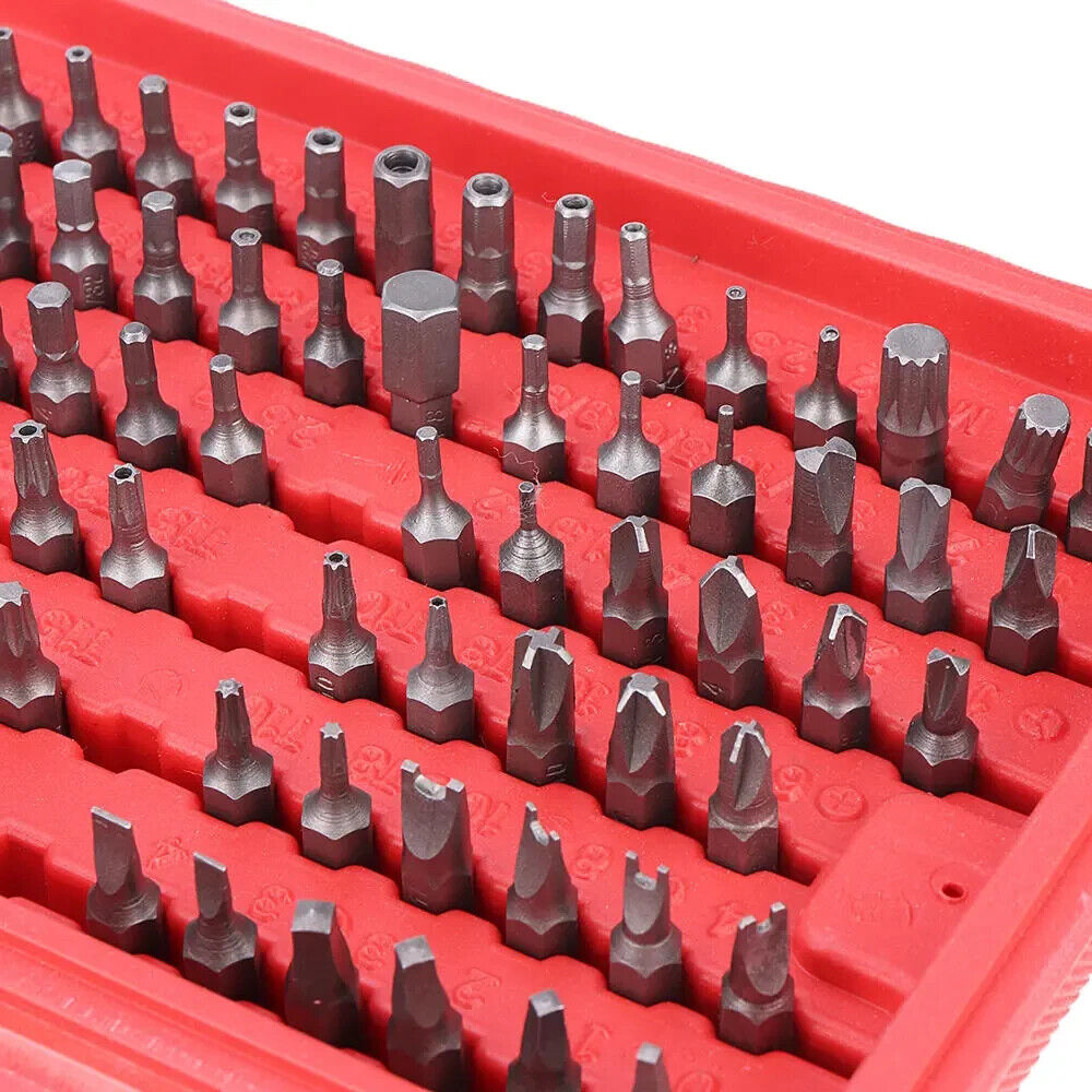 98pcs Torx Star Spline Hex Cross Slotted Screwdriver Bit Set Garage Repair Tool