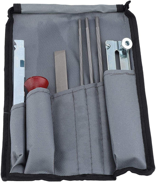 CHAINSAW SHARPENING FILE KIT INC DEPTH GAUGE TOOL AND POUCH STIHL BAUMR-AG ECHO