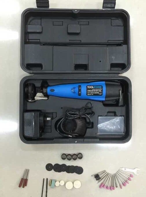 CORDLESS CHAINSAW CHAIN GRINDER SHARPENER ROTARY TOOL 48PC STUMP VISE FIT ALL