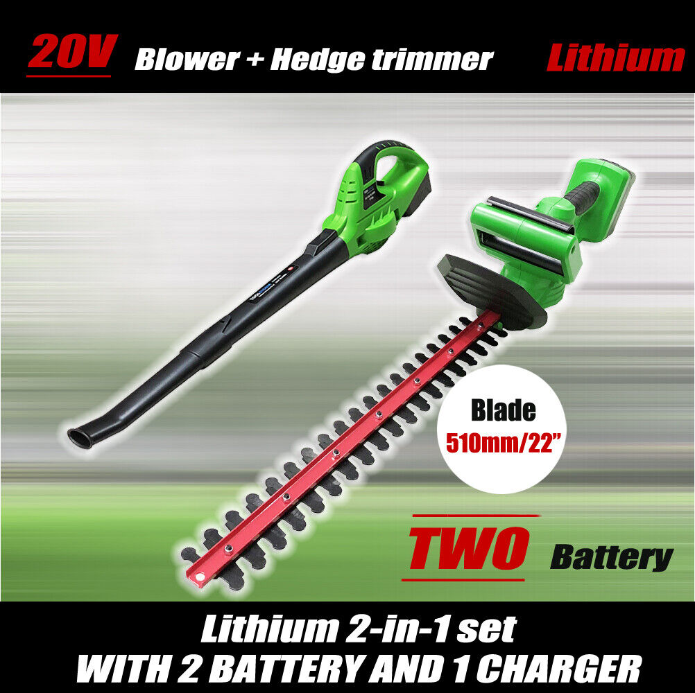 20V Lithium Cordless Garden Leaf Blower Grass Snipper Brushcutter Hedge Trimmer