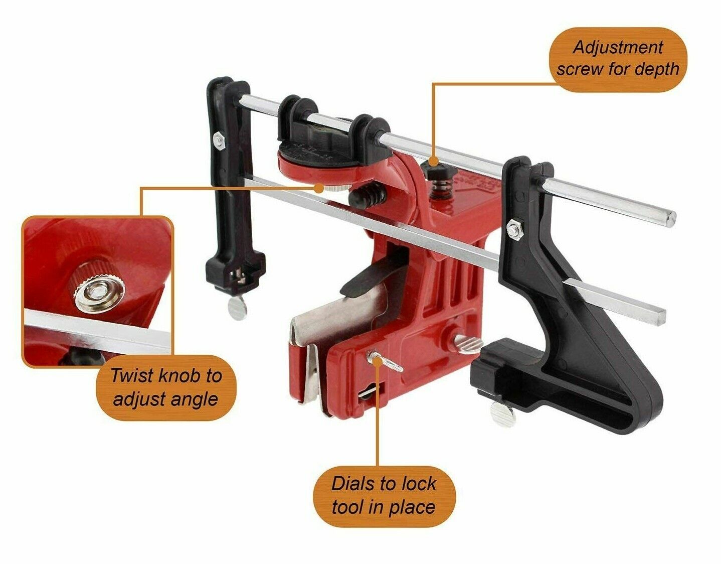 PRO CHAINSAW CHAIN FILE & GUIDE SHARPENER SUITS ECHO