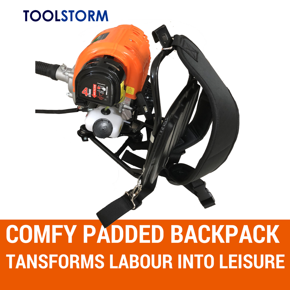 4-STROKE Backpack Brush Cutter WhipperSnipper Grass Edger Brushcutter Multi Pole