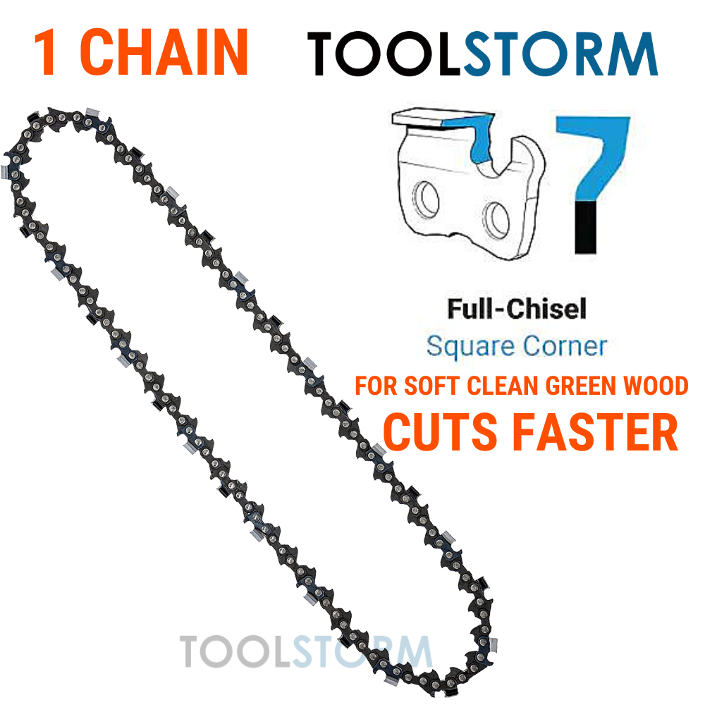 1X Chainsaw Chain 28" Full Chisel 3/8 058 92 DRIVE LINKS