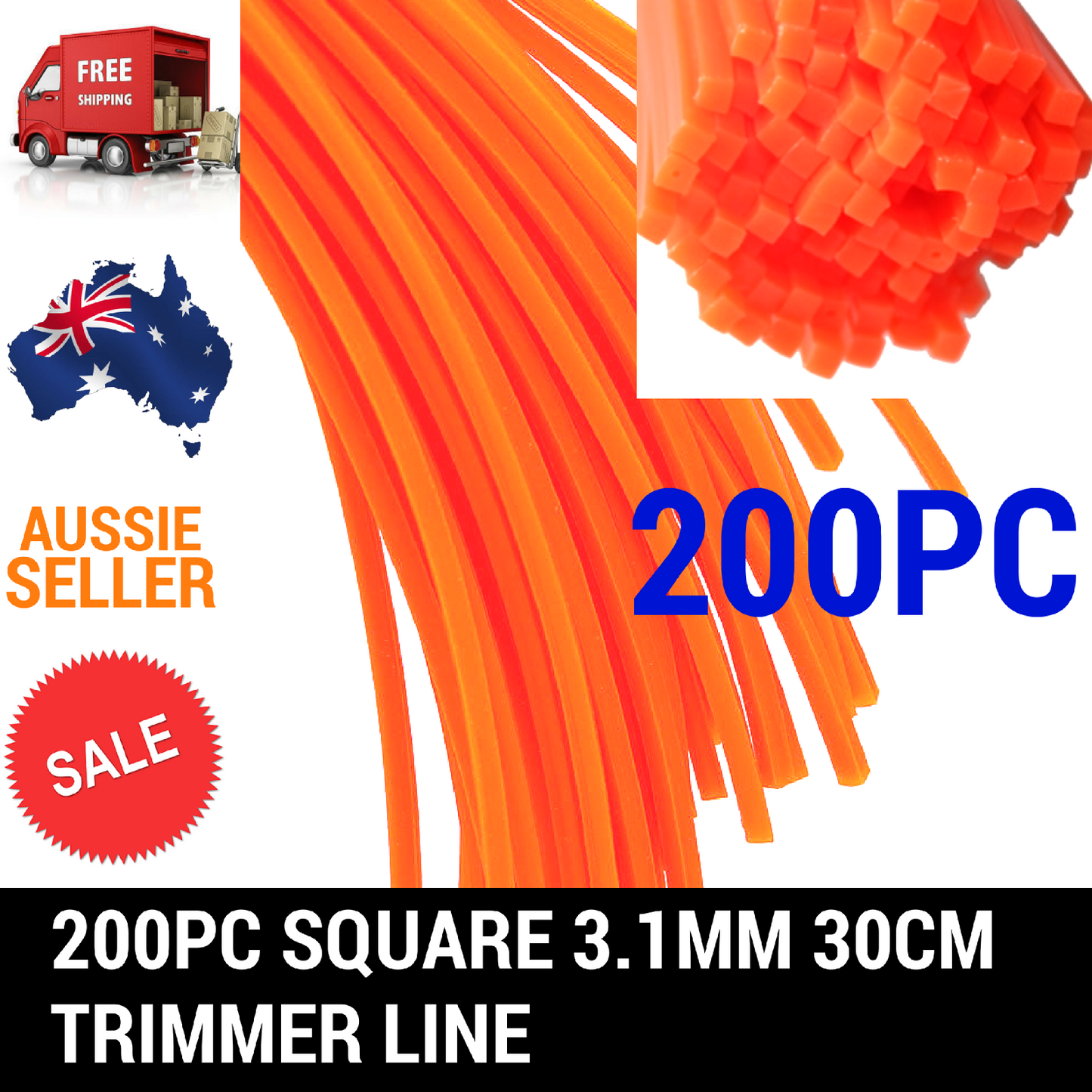 PRE-CUT 3.1MM 30CM TRIMMER LINE WHIPPER SNIPPER BRUSH CUTTER BRUSHCUTTER