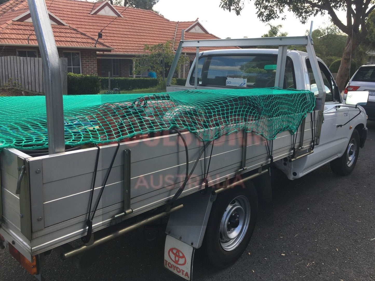 CARGO NET 2MX3M FREE 15PC HOOK UTE TRAILER TRUCK NYLON 35MM MESH BUNGEE CORD